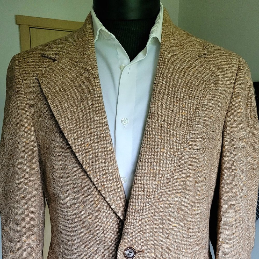 Vintage Lou Hoffman's Oatmeal Tweed Suit Gem